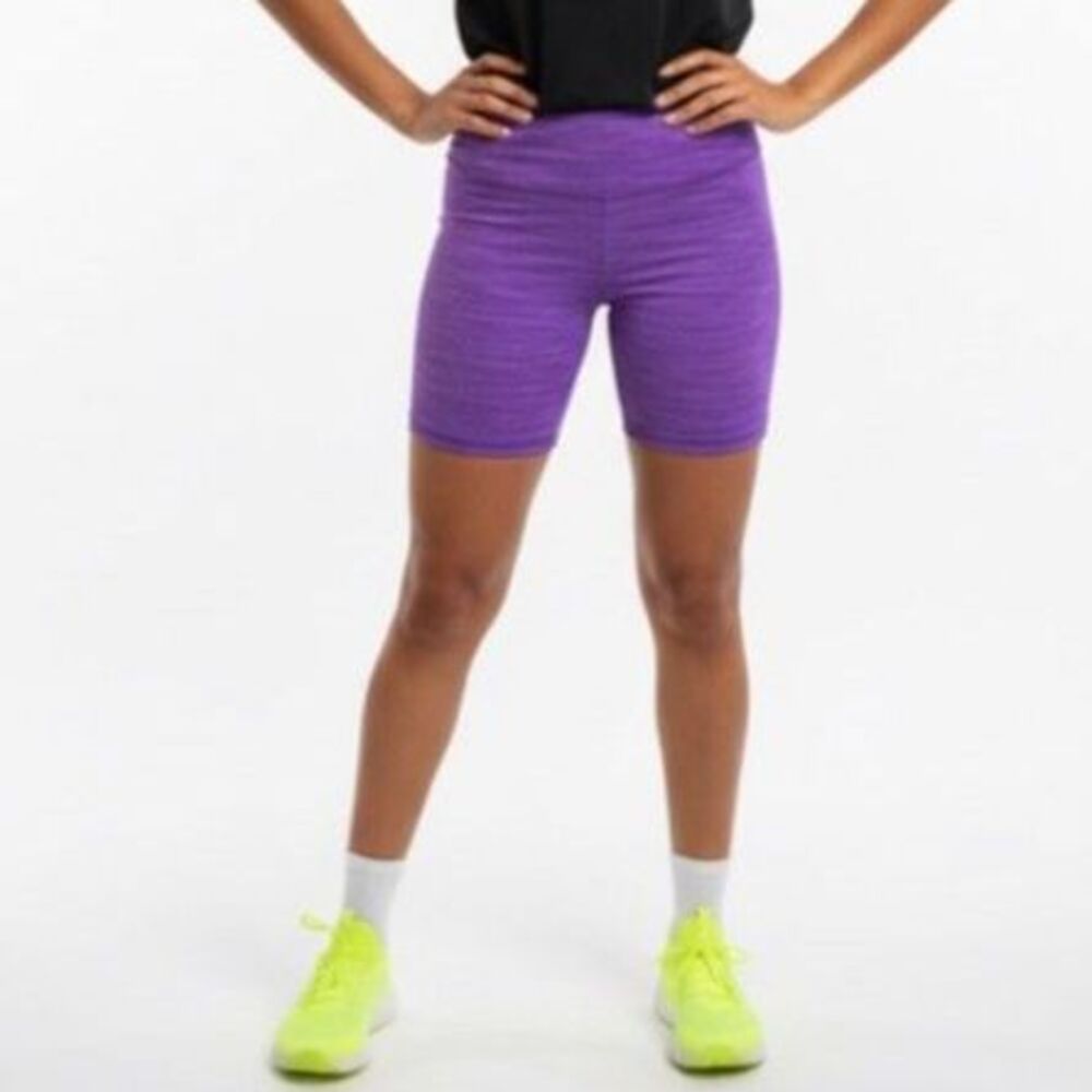 FourLaps NWT Purple Space Dye High Rise Bike Workout Shorts Size XL